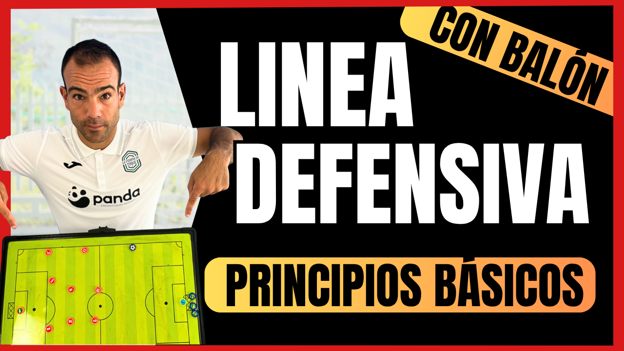 Ejercicio de calentamiento para trabajar la línea defensiva en el fútbol