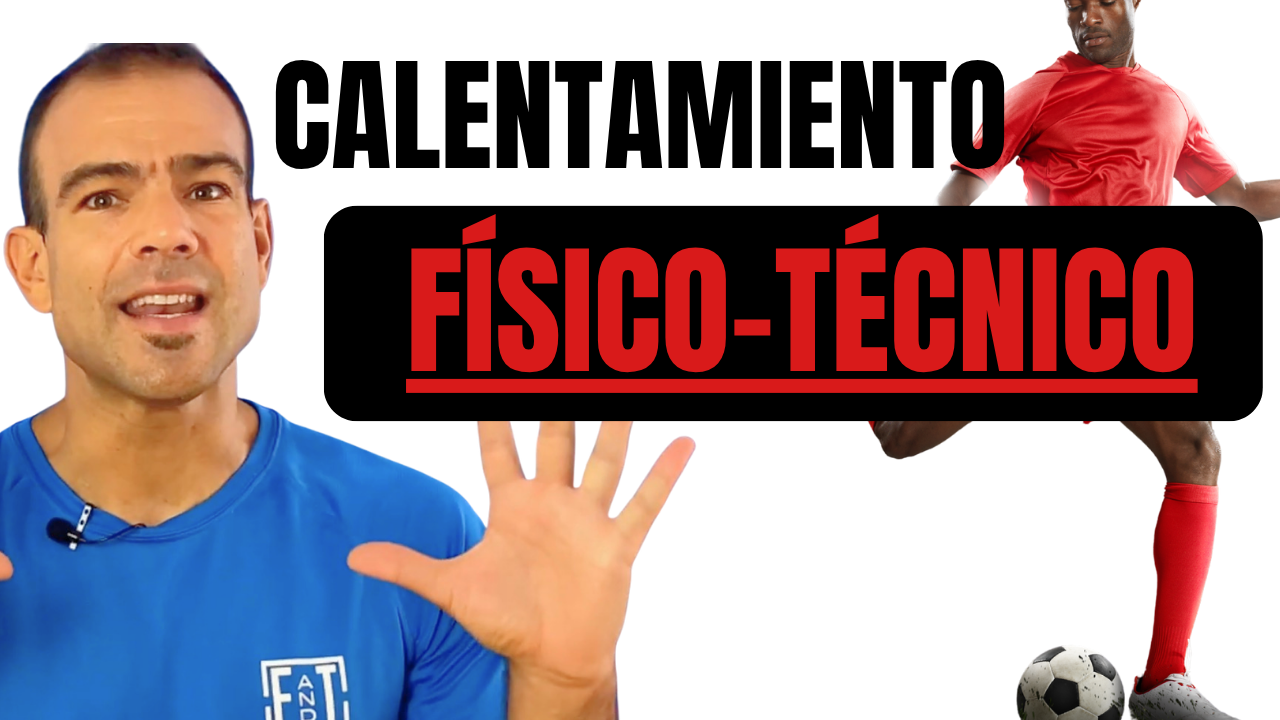Ejercicio de calentamiento en fútbol: coordinación, anticipación y técnica en una sola tarea